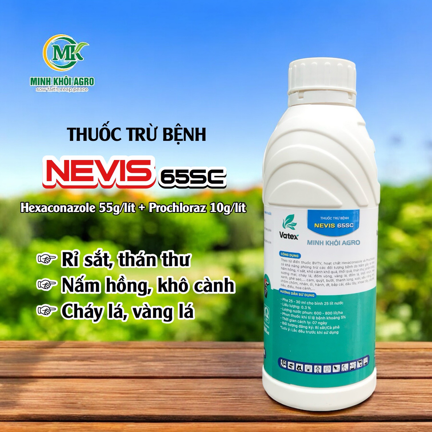 Thuốc trừ bệnh Nevis 65SC - Chai 900ml